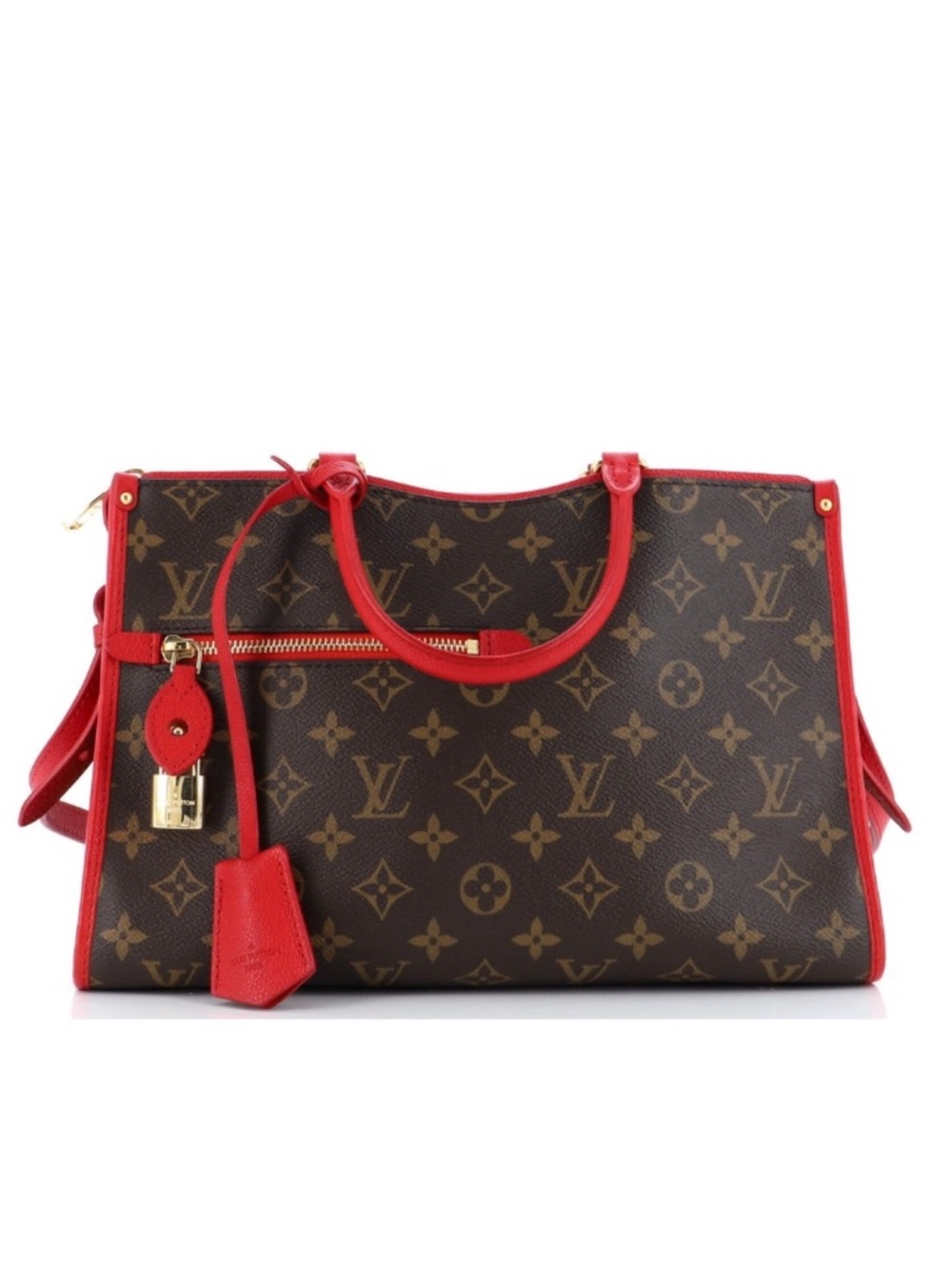 Louis Vuitton Monogram Shoulder Bag with Red Trim
